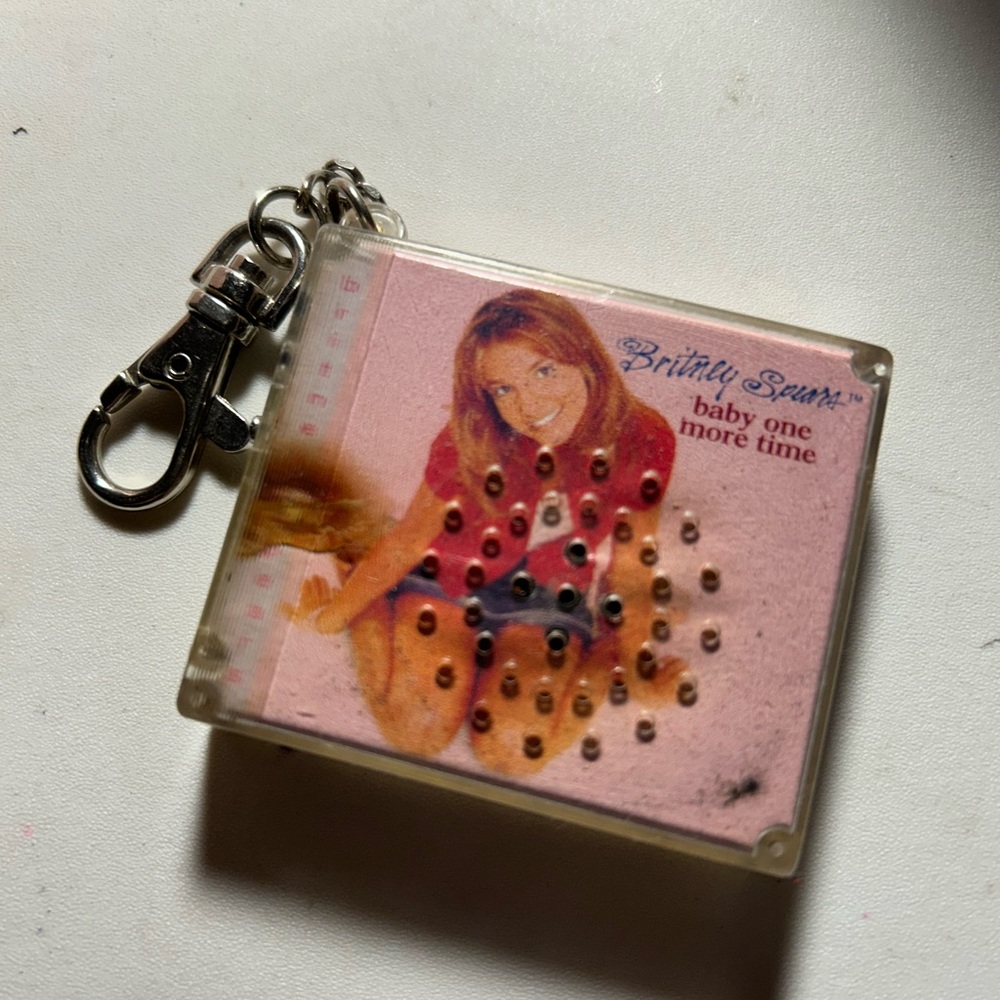 1999 Britney Spears Baby One More Time Yaboom Keychain Music Player
